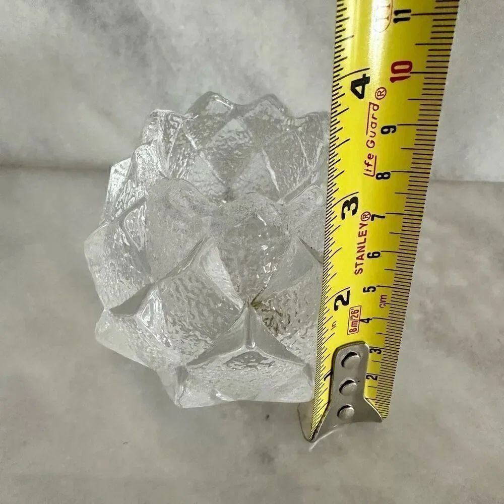 Vintage Orrefors Sweden Crystal Artichoke Nimbus Votive Candle Holders Set of 2 - Picture 7 of 7